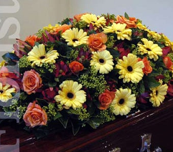 Mixed casket cover in autumn tones